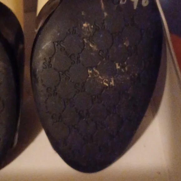 Franco Sarto Women's Crash Black/White Leather Peep Toe Slip On Pumps - Sz 8.5M - Picture 8 of 12